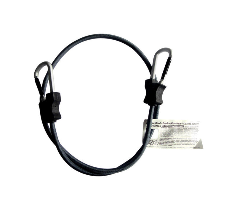 KEEPER - Keeper Black Carabiner Style Bungee Cord 48 in. L X 0.315 in. 1 pk