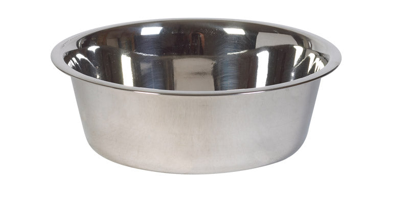 HILO - Hilo Silver Plain Stainless Steel 3 qt Pet Dish For Dogs