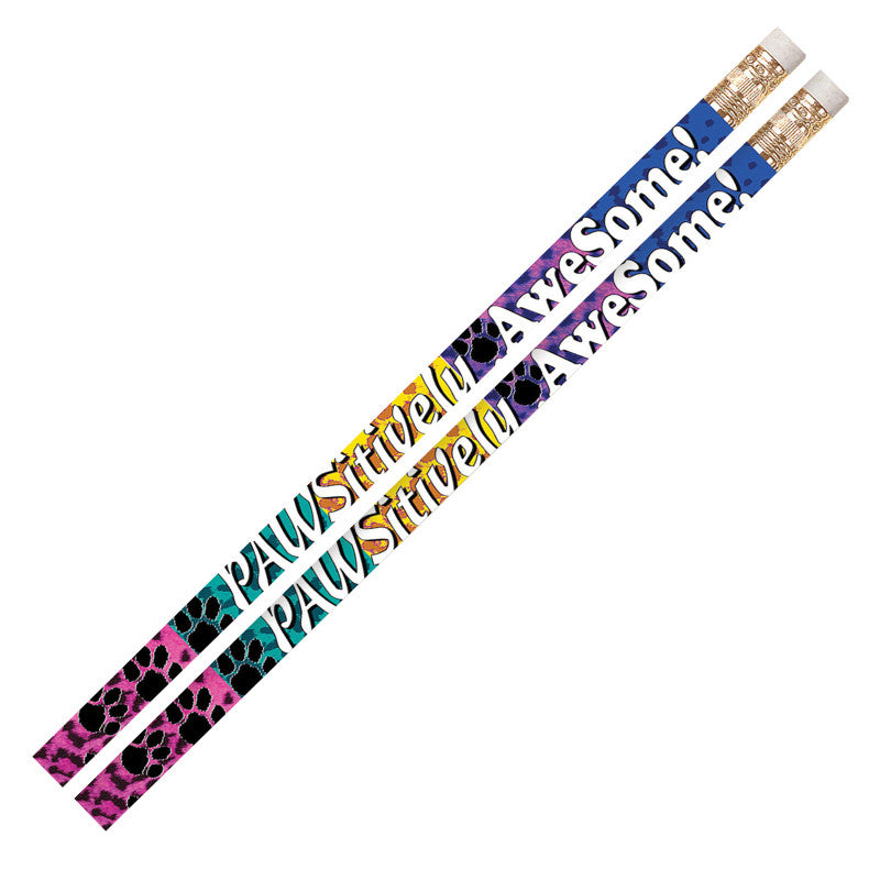MUSGRAVE PENCIL COMPANY - Pawsitively Awesome Motivational Pencil, 12 Per Pack, 12 Packs