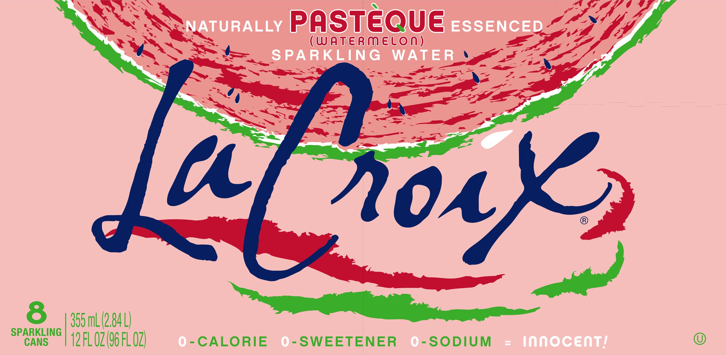 LaCroix Watermelon Sparkling Water 8 - 12 fl oz Cans - Case of 3