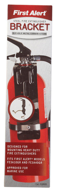 FIRST ALERT - First Alert Black Steel Fire Extinguisher Bracket 3.5 in. L 5 lb