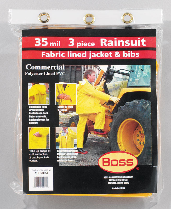 BOSS - Boss Yellow PVC-Coated Polyester Rain Suit M