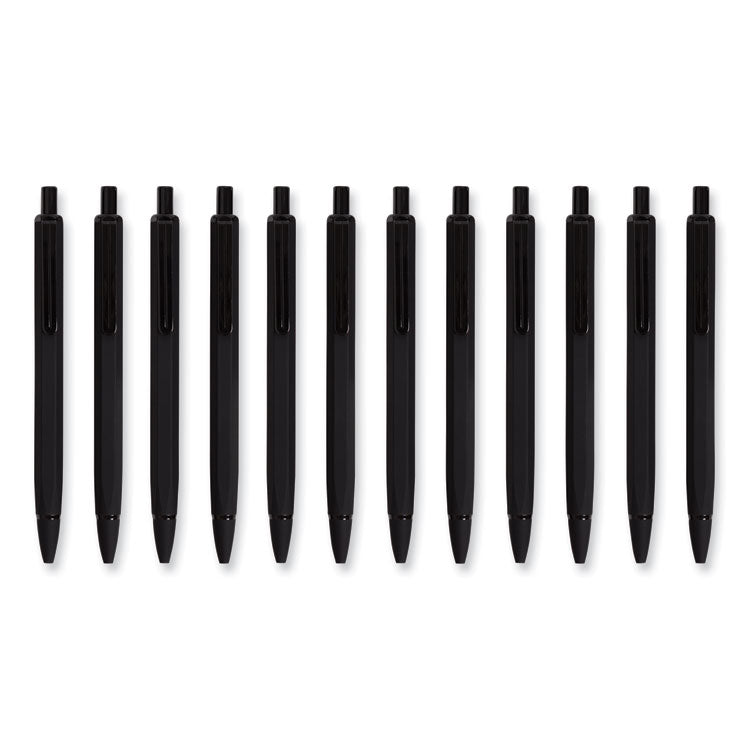 U Brands - Cambria Soft Touch Mechanical Pencil, 0.7 mm, HB (#2), Black Lead, Black Barrel, 12/Pack