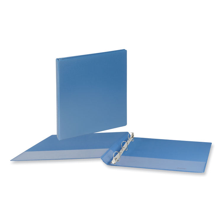 Universal - Slant D-Ring View Binder, 3 Rings, 0.5" Capacity, 11 x 8.5, Light Blue