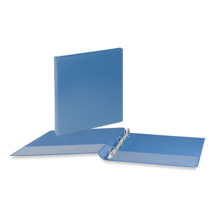 Universal - Slant D-Ring View Binder, 3 Rings, 1" Capacity, 11 x 8.5, Light Blue