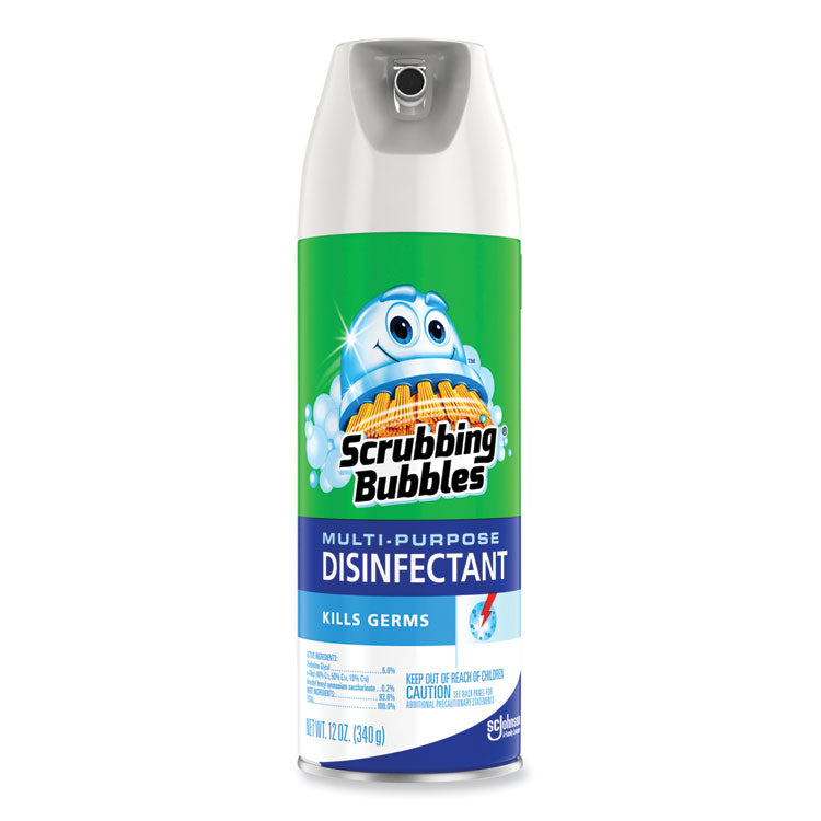 Scrubbing Bubbles - Multi-Purpose Disinfectant Spray, 12 oz Aerosol Spray, 12/Carton