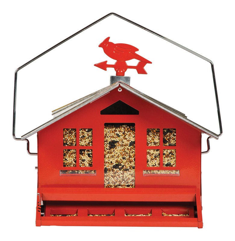 PERKY-PET - Perky-Pet Squirrel-Be-Gone Wild Bird 8 lb Metal Country House Bird Feeder 1 ports