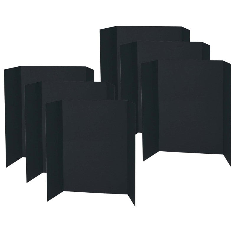 PACON - Presentation Board, Black, Single Wall, 48" x 36", Pack of 6