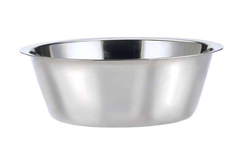 HILO - Hilo Silver Plain Stainless Steel 5 qt Pet Dish For Dogs