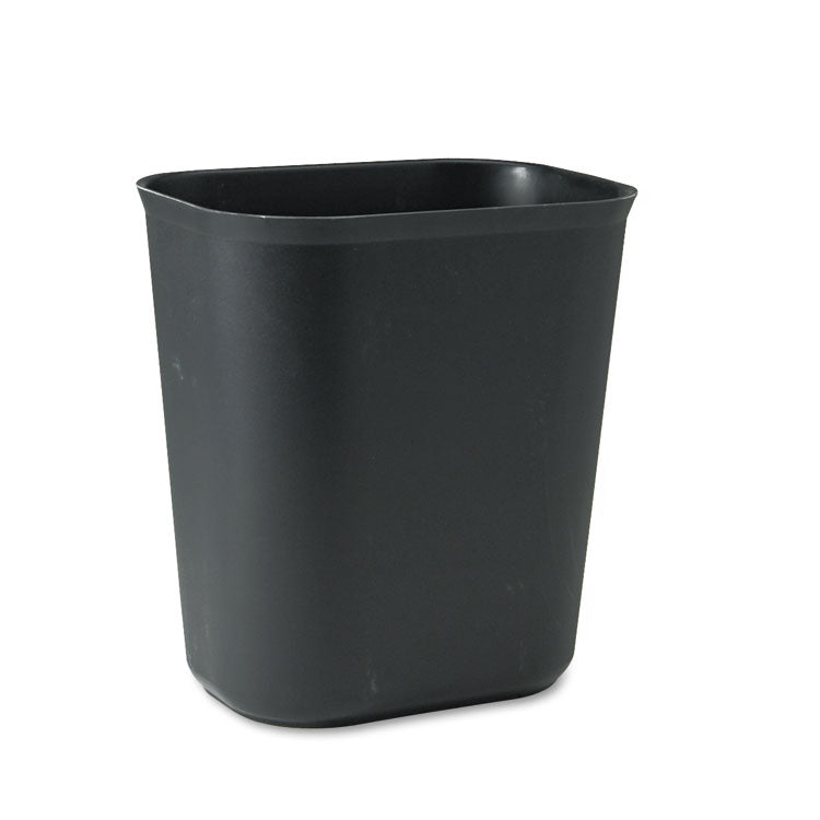 Rubbermaid Commercial - Fiberglass Wastebasket, 3.5 gal, Fiberglass, Black
