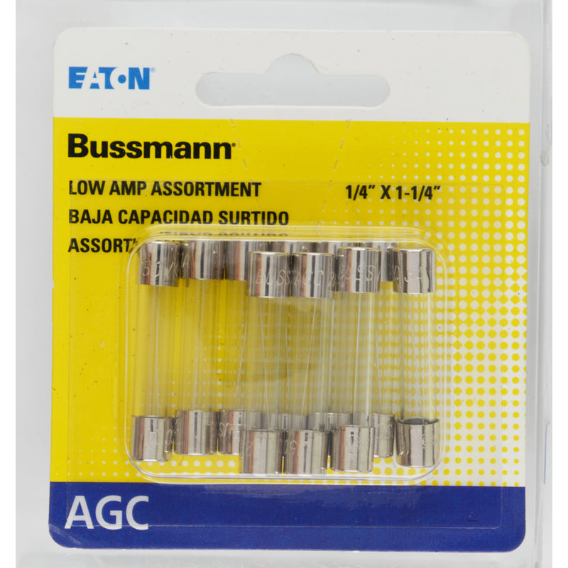 BUSSMANN - Bussmann 10 amps AGC Clear Glass Tube Fuse 10 pk - Case of 5