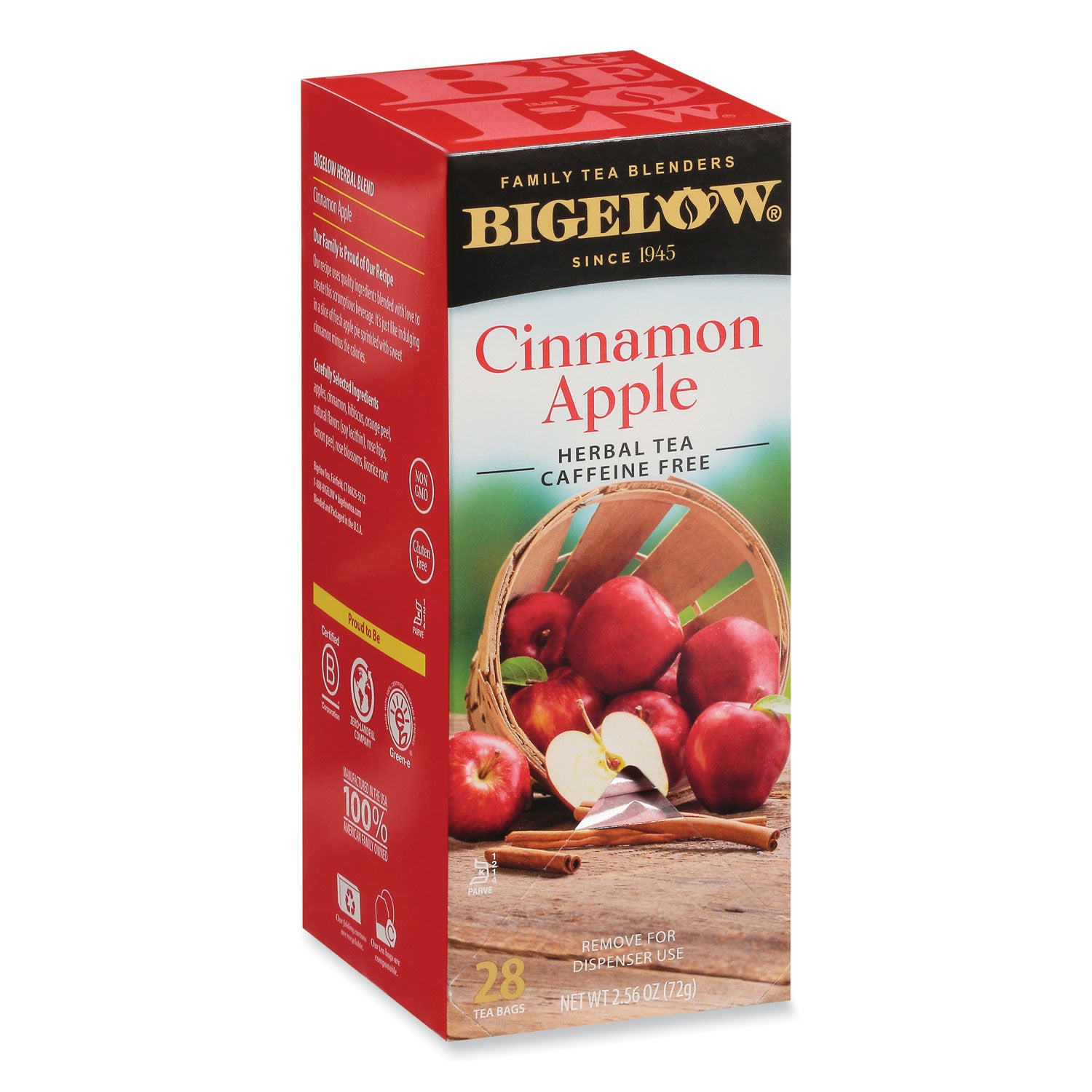 Apple Cinnamon Herbal Tea, 0.09 Tea Bag, 28/box