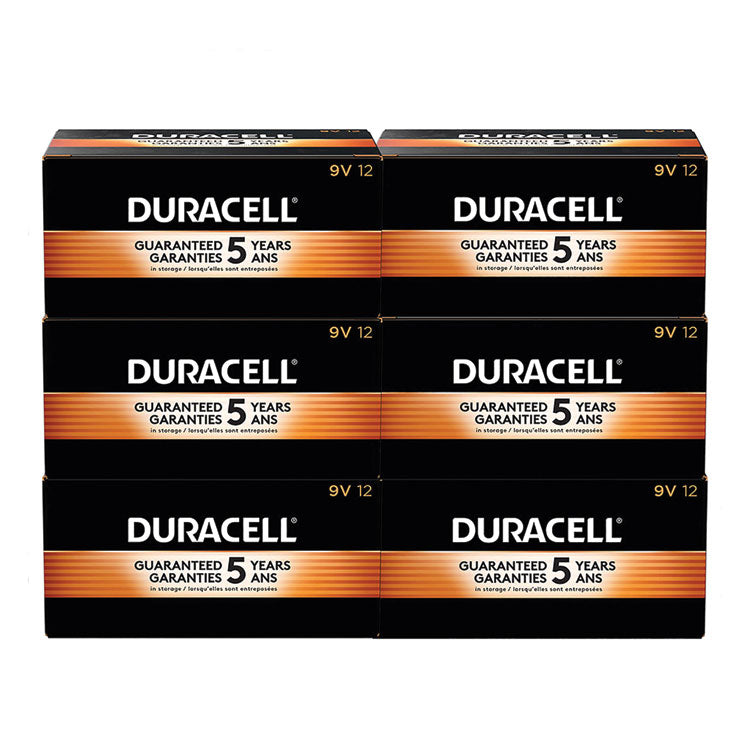 Duracell - CopperTop Alkaline 9V Batteries, 72/Carton