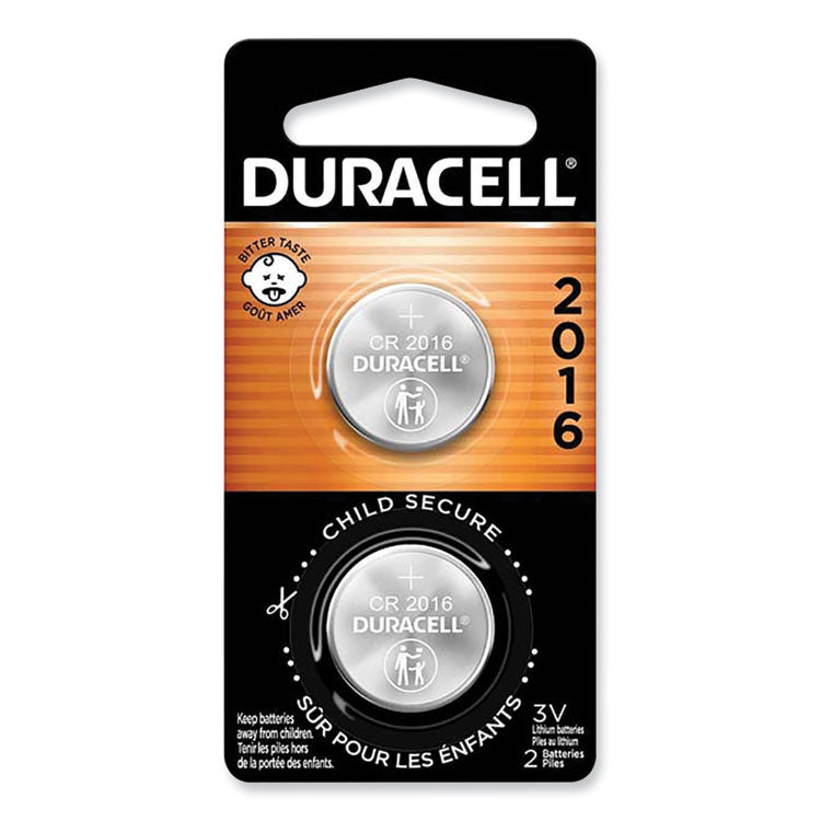 Duracell - Lithium Coin Batteries With Bitterant, 2016, 2/Pack