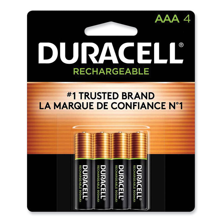 Duracell - Rechargeable StayCharged NiMH Batteries, AAA, 4/Pack