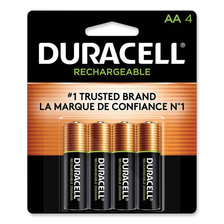 Duracell - Rechargeable StayCharged NiMH Batteries, AA, 4/Pack