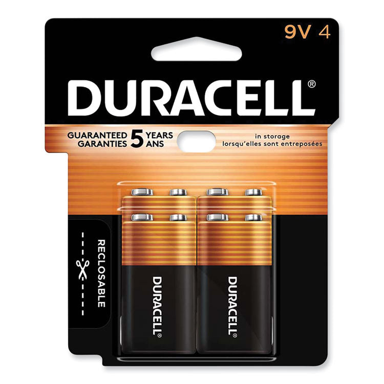 Duracell - CopperTop Alkaline 9V Batteries, 4/Pack