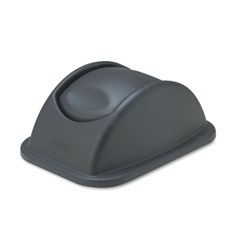 Rubbermaid Commercial - Rectangular Free-Swinging Plastic Lids, Black (4913869)