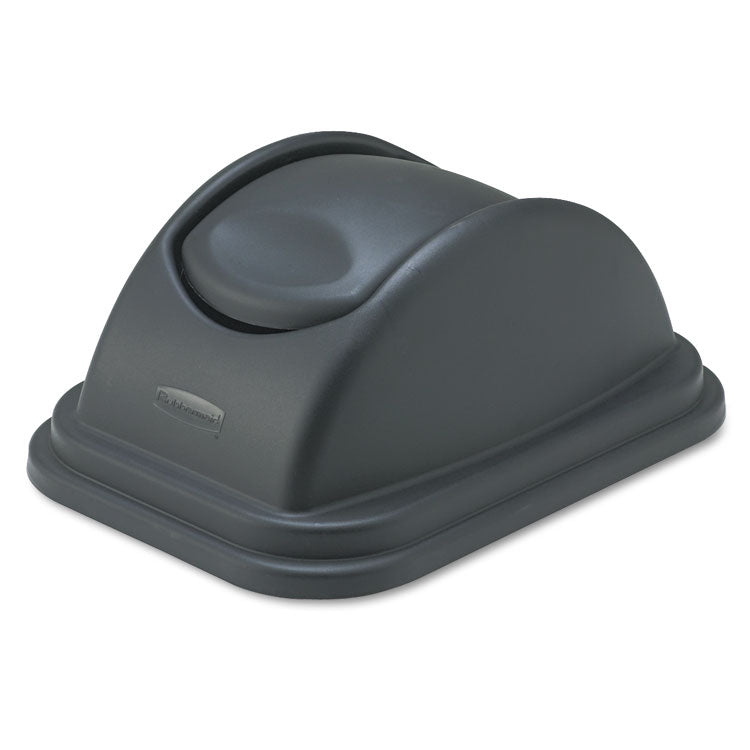 Rubbermaid Commercial - Rectangular Free-Swinging Plastic Lids, Black (4913737)