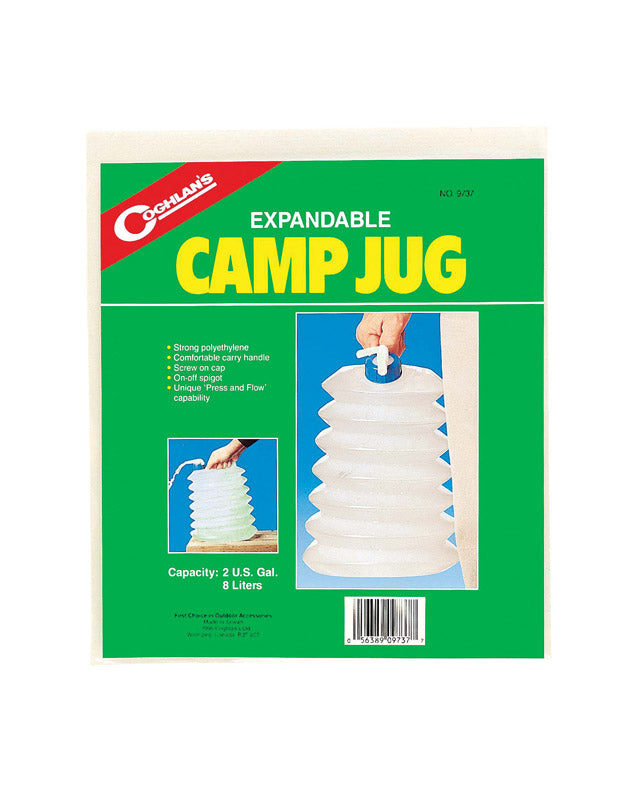 COGHLAN'S - Coghlan's White Expandable Camp Jug 12.000 in. H X 10.375 in. W X 2 in. L 2 gal 1 pk