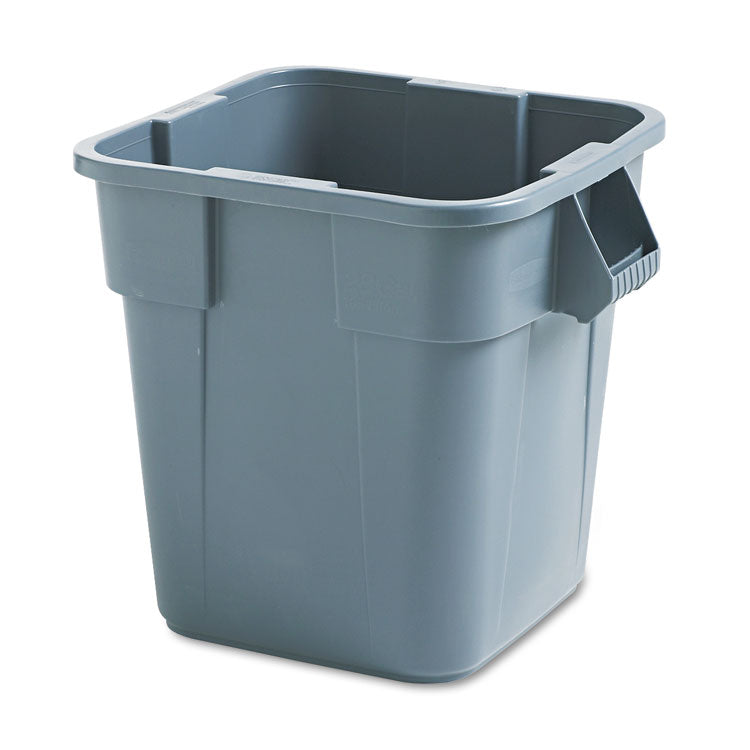Rubbermaid Commercial - Square Brute Container, 28 gal, Polyethylene, Gray