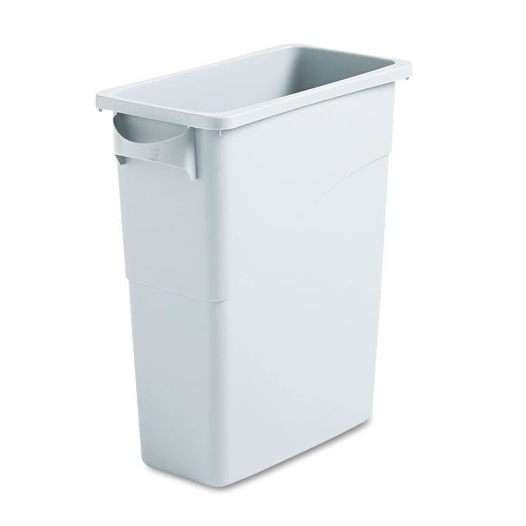Rubbermaid Commercial - Slim Jim Waste Container with Handles, 15.9 gal, Plastic, Light Gray