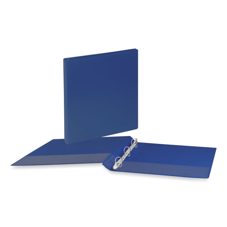 Universal - Slant D-Ring View Binder, 3 Rings, 1.5" Capacity, 11 x 8.5, Navy Blue