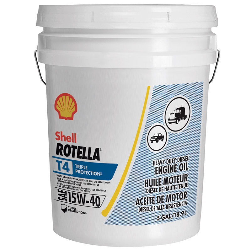 SHELL ROTELLA - Shell Rotella 15W-40 Diesel Heavy Duty Engine Oil 5 gal 1 pk