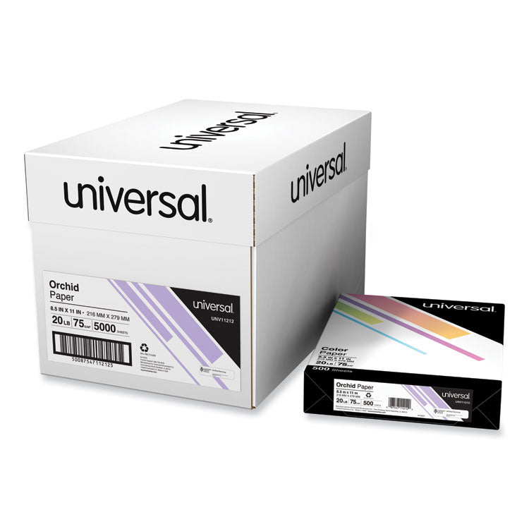 Universal - Deluxe Colored Paper, 20 lb Bond Weight, 8.5 x 11, Orchid, 500/Ream