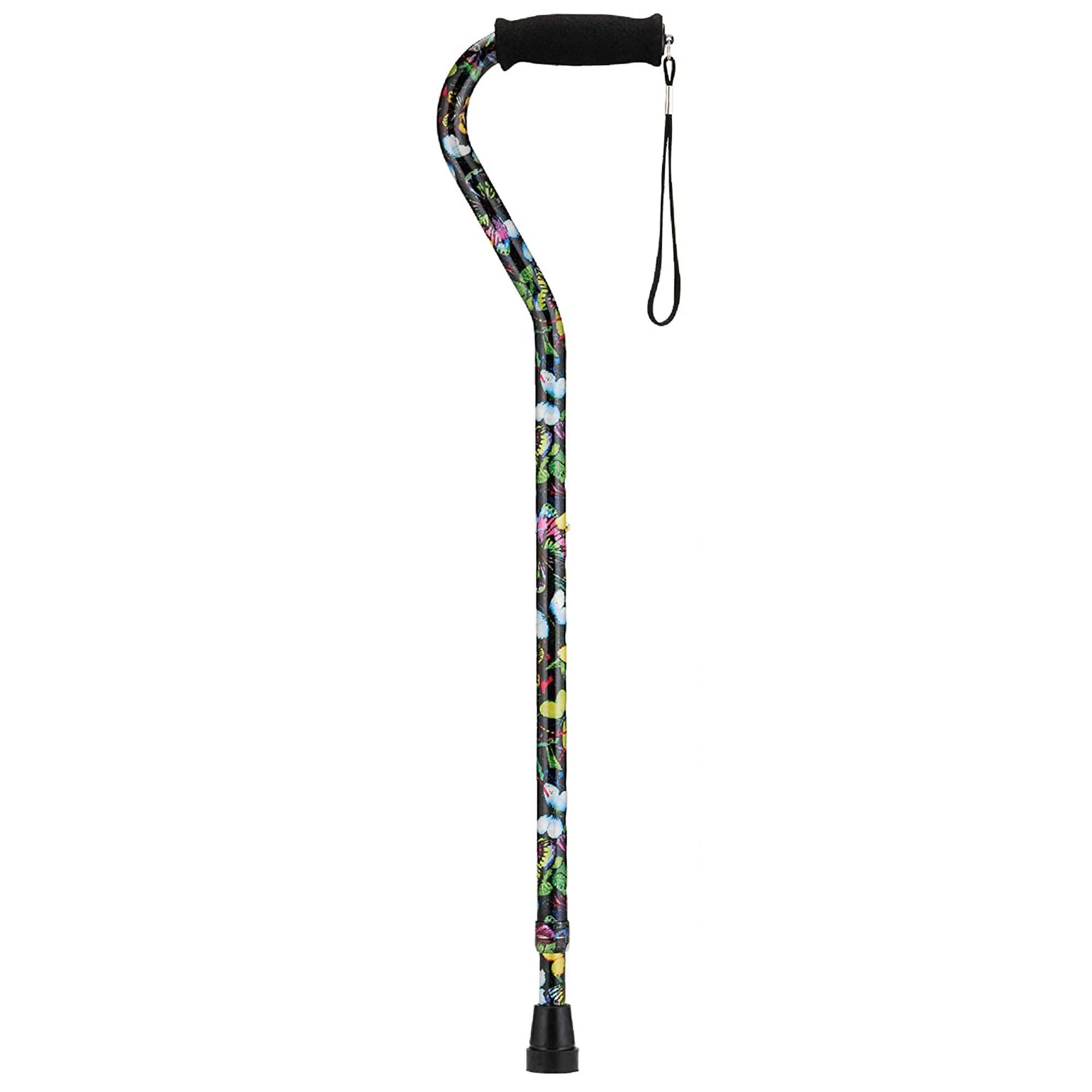 Nova Ortho-Med - Offset Cane Nova Aluminum 30 to 39 Inch Height Butterflies Print [1/EA]