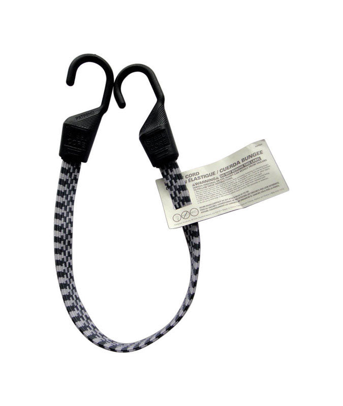 KEEPER - Keeper Black/White Flat Bungee Cord 24 in. L X 0.14 in. 1 pk