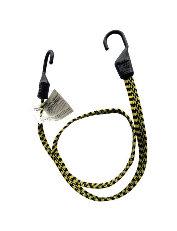 KEEPER - Keeper Black/Yellow Flat Bungee Cord 48 in. L X 0.14 in. 1 pk