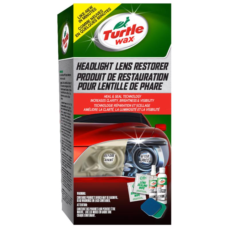 TURTLE WAX - Turtle Wax Glass/Metal/Plastic Headlight Restorer Kit