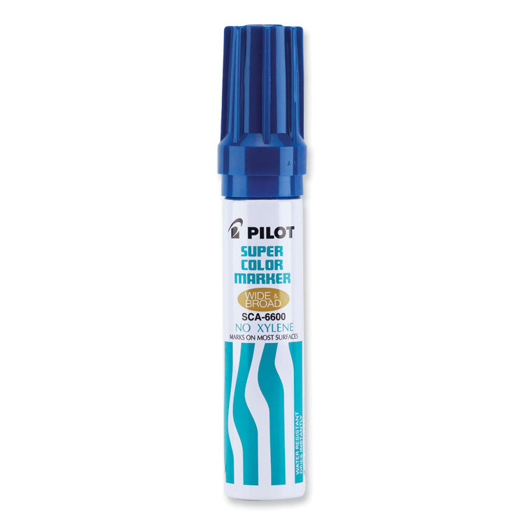 Pilot - Jumbo Refillable Permanent Marker, Broad Chisel Tip, Blue