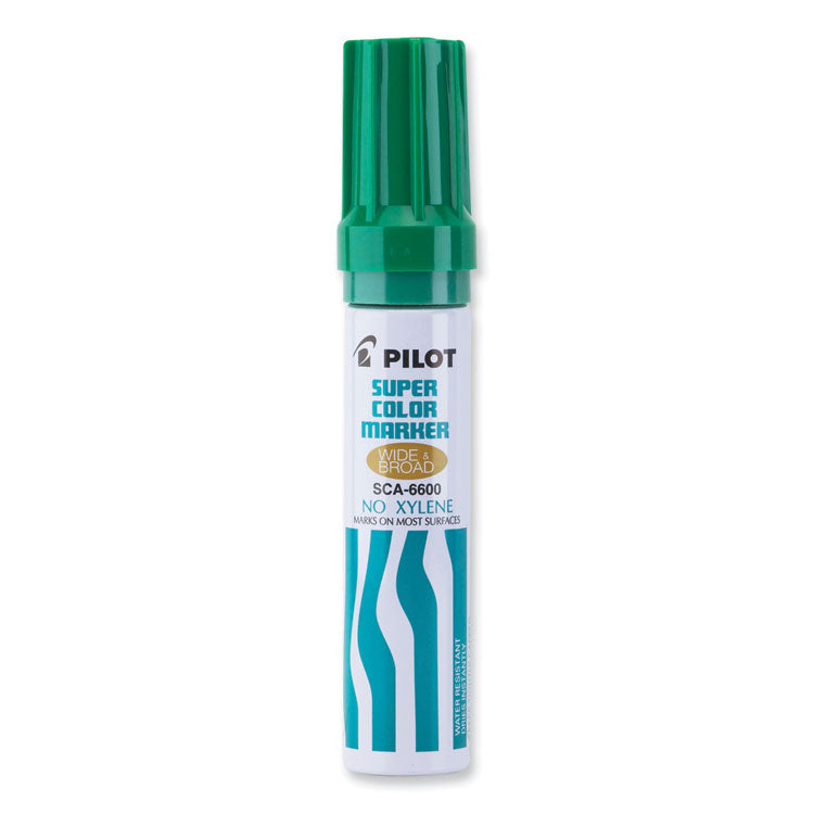 Pilot - Jumbo Refillable Permanent Marker, Broad Chisel Tip, Green