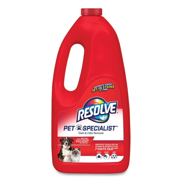 RESOLVE - Pet Specialist Stain and Odor Remover, Citrus, 60 oz Refill Pour Bottle, 4/Carton