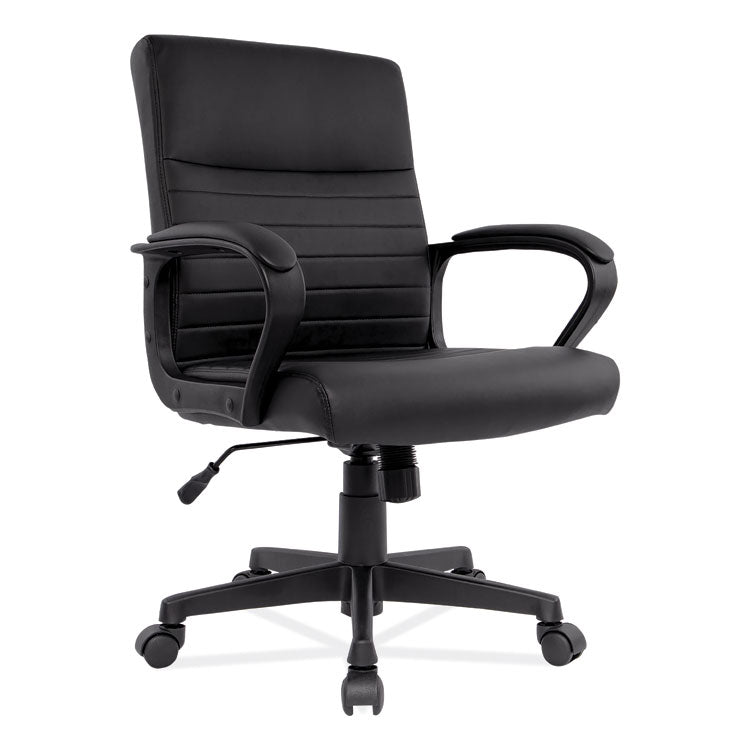 Alera - Alera Breich Series Manager Chair, Supports Up to 275 lbs, 16.73" to 20.39" Seat Height, Black Seat/Back, Black Base