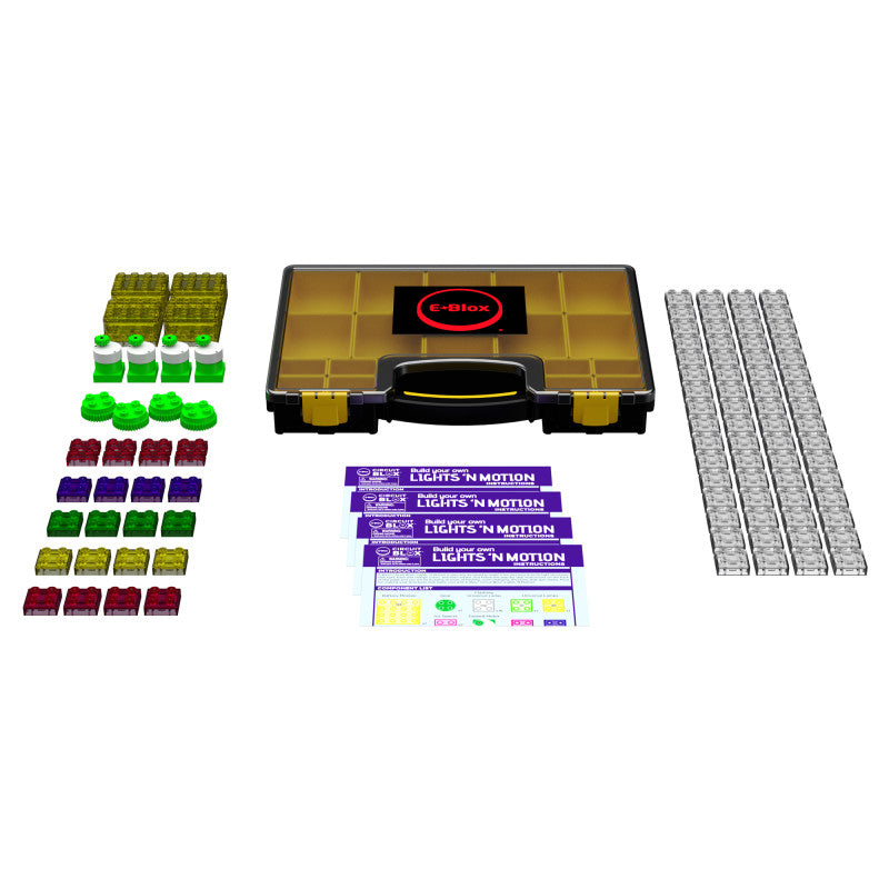 E-BLOX - Circuit Blox™ Lights 'N Motion Geared Motor Multi-Student Class Set