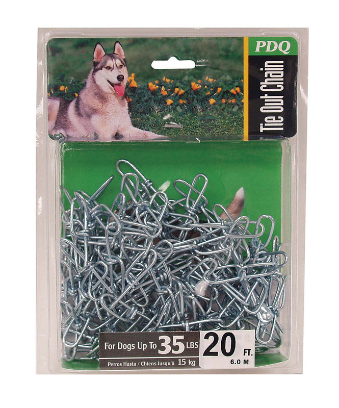 PDQ - PDQ Silver Swivel Steel Dog Tie Out Chain Small/Medium [27220]