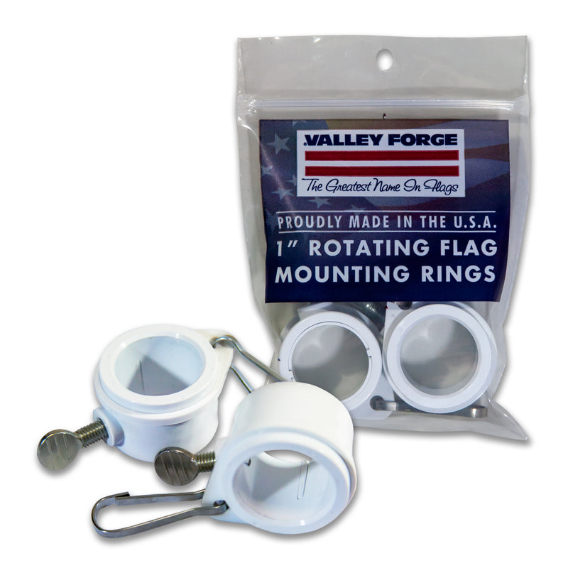 VALLEY FORGE - Valley Forge 1 in. L Plastic Flag Mounting Rings Brushed