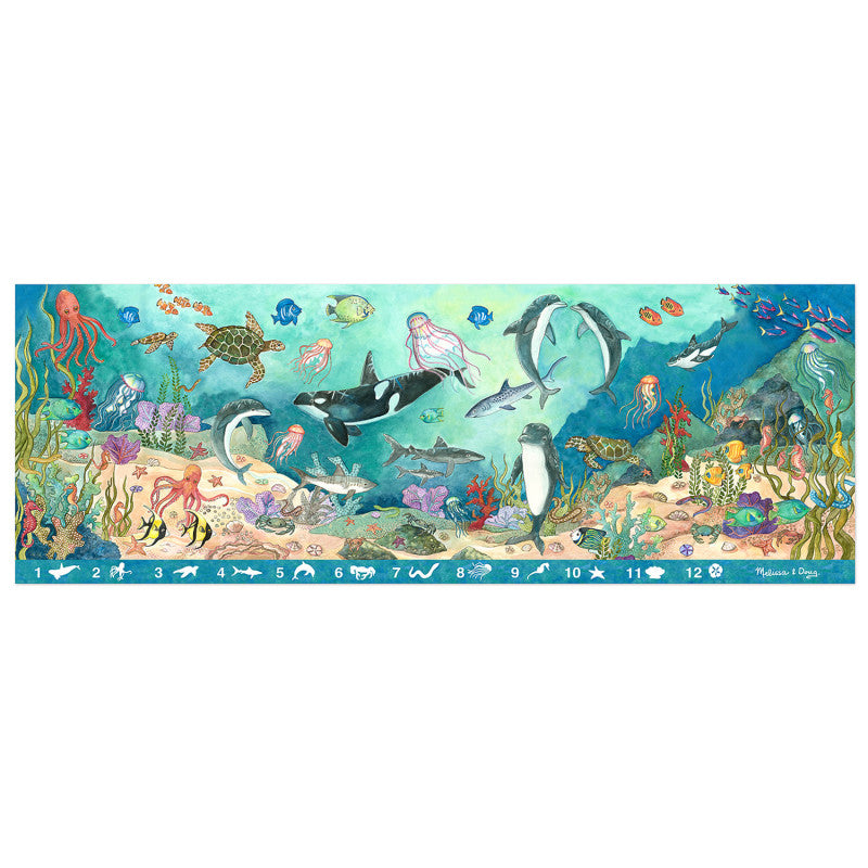 MELISSA & DOUG - Beneath the Waves Search & Find Floor Puzzle - 48 Pieces