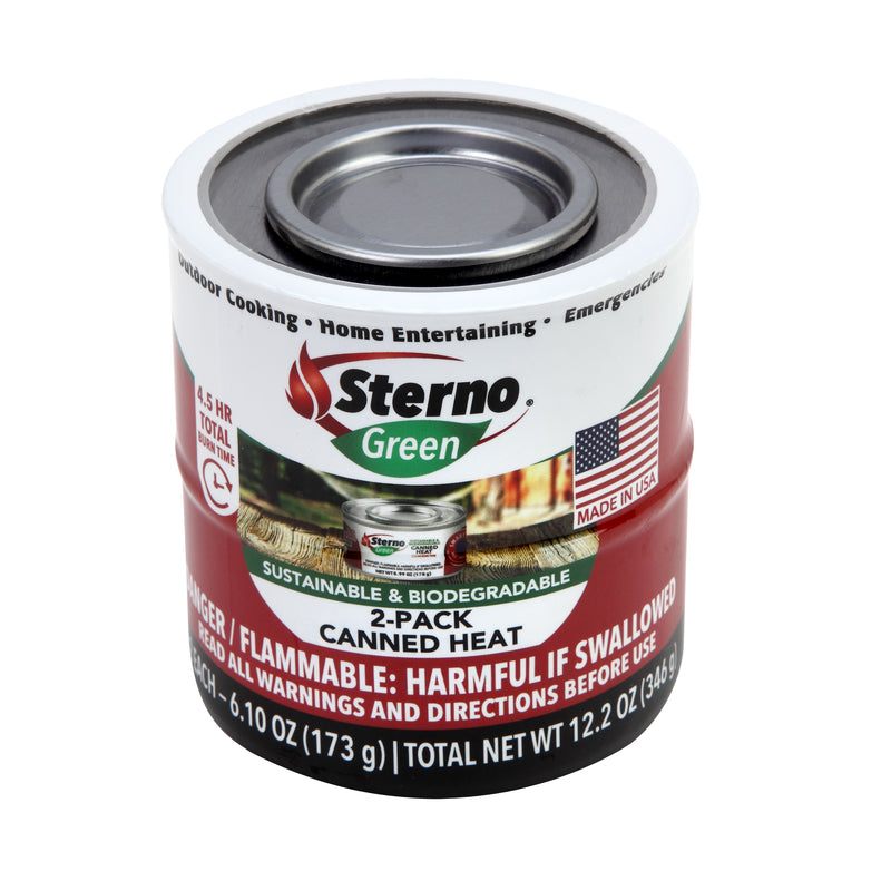 STERNO - Sterno Green Canned Heat Ethanol Gel 12.2 oz 2 pk