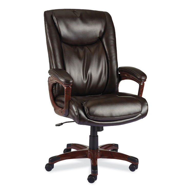 Alera - Alera Darnick Series Manager Chair, Supports Up to 275 lbs, 17.13" to 20.12" Seat Height, Brown Seat/Back, Brown Base