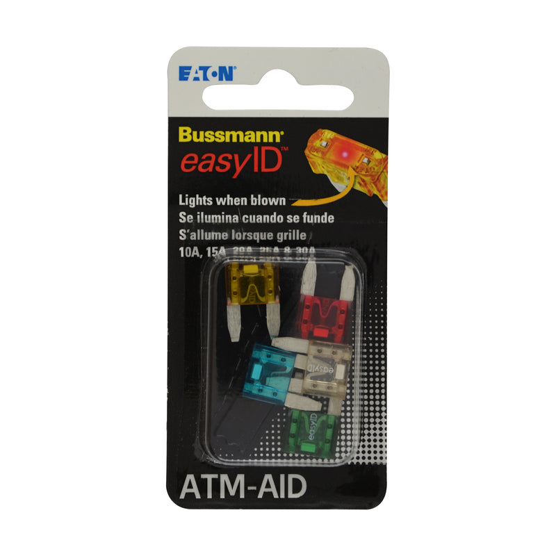 BUSSMANN - Bussmann EasyID ATM Assorted Blade Fuse Assortment 5 pk