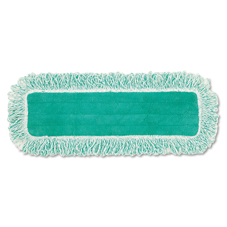 Rubbermaid Commercial - Dust Pad with Fringe, Microfiber, 18" Long, Green
