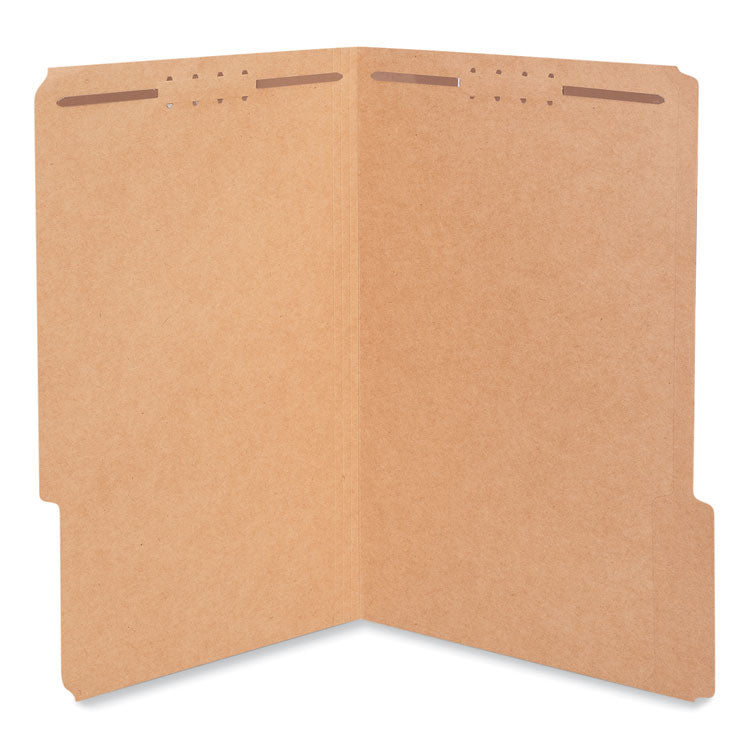 Universal - Reinforced Top Tab Fastener Folders, 2 Fasteners, Legal Size, Brown Kraft Exterior, 50/Box