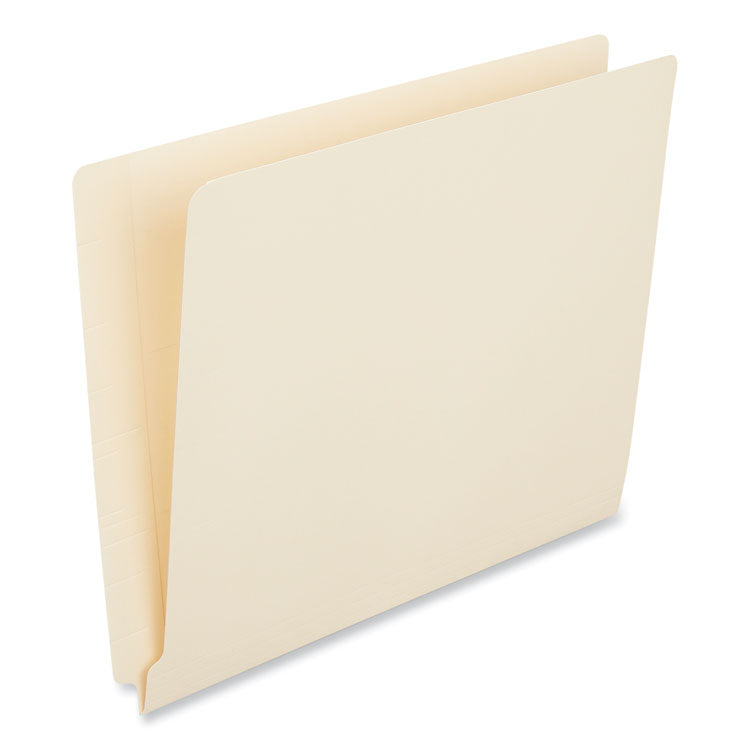 Universal - Deluxe Reinforced End Tab Folders, Straight Tabs, Letter Size, 0.75" Expansion, Manila, 100/Box