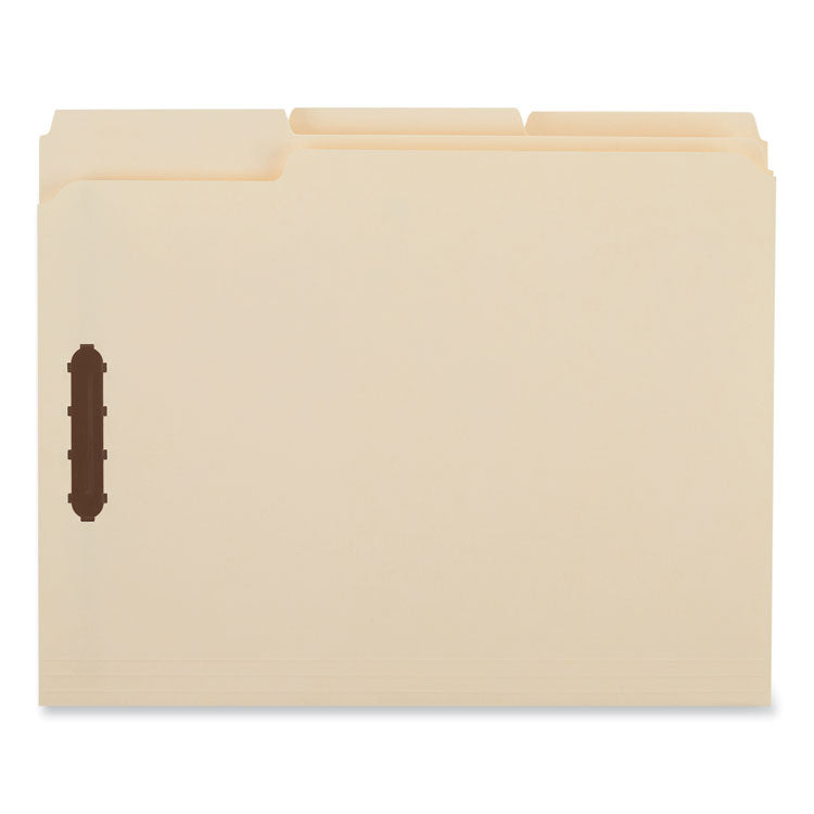 Universal - Deluxe Reinforced Top Tab Fastener Folders, 2 Fasteners, Letter Size, Manila Exterior, 50/Box