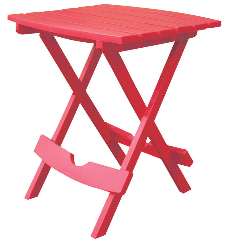 ADAMS - Adams Quik-Fold Cherry Red Rectangular Resin Folding Side Table