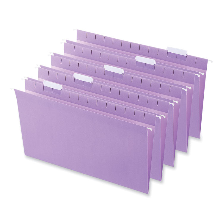 Universal - Deluxe Bright Color Hanging File Folders, Legal Size, 1/5-Cut Tabs, Violet, 25/Box